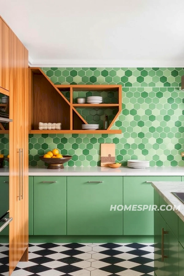 Modern Hexagonal Kitchen Tile Ideas