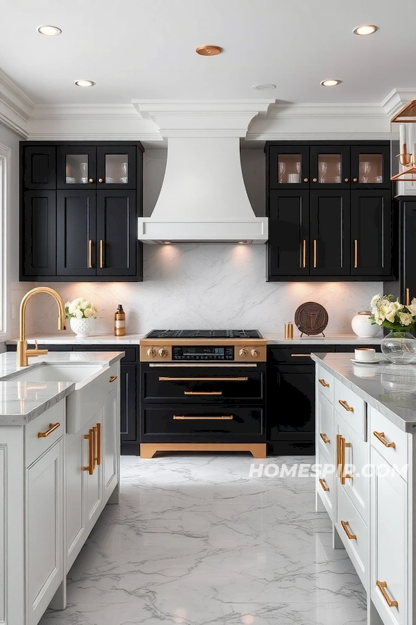 Modern Kitchen Style with Black and White Elegance