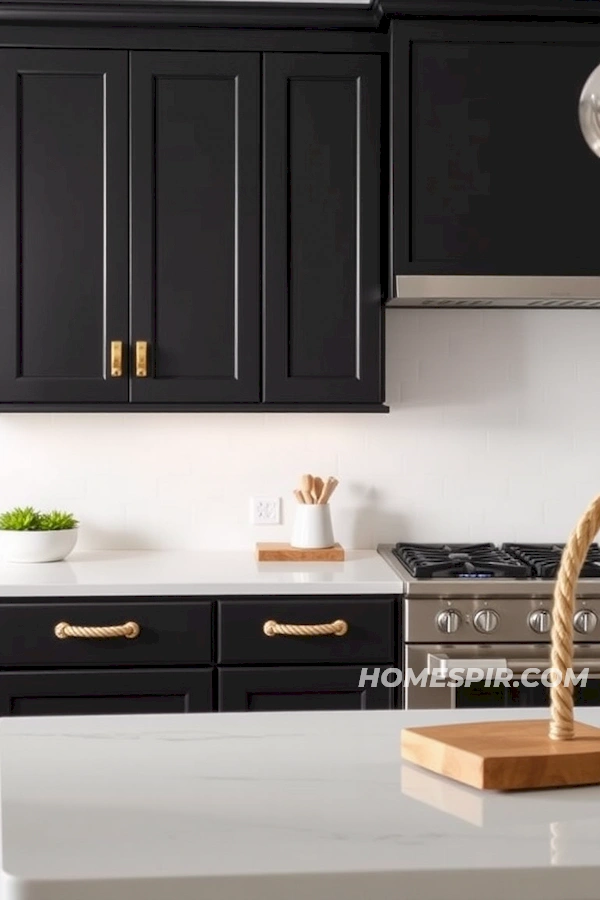 Modern Kitchen with Nautical Rope Details