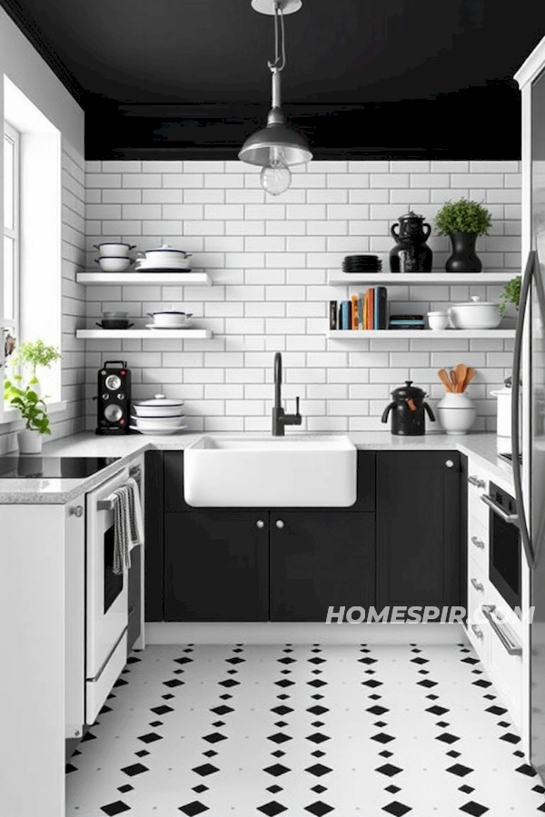 Modern Monochrome Vintage Kitchen Design