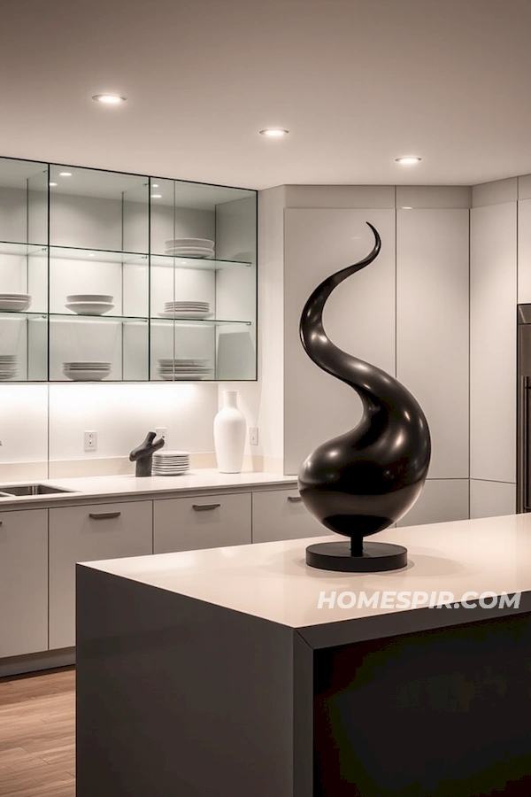 Modern Sculpture Kitchen Focal Point