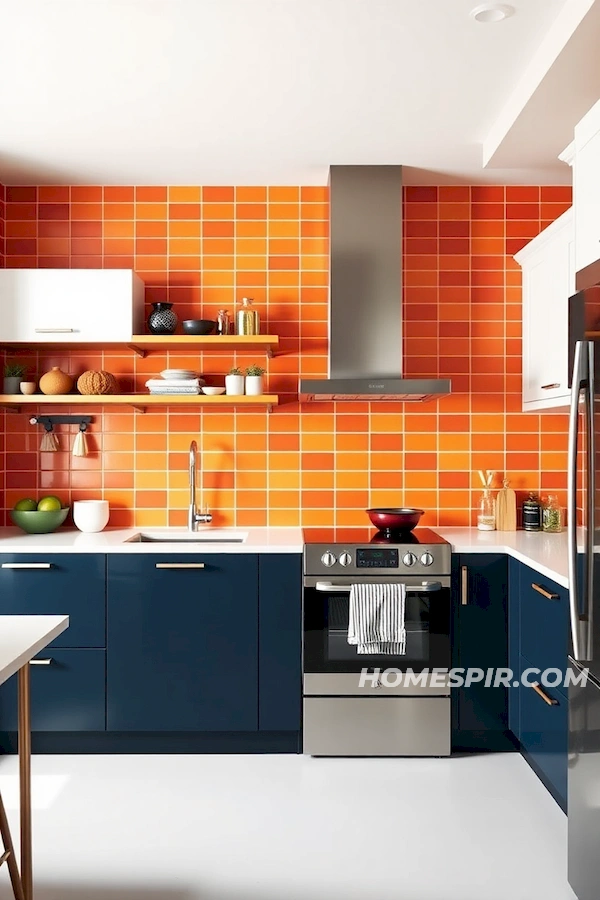 Modern Studio Kitchen Vibrant Color Blocks