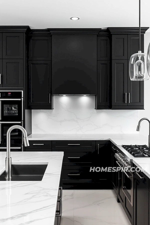 Monochrome Elegance in Luxury Kitchen