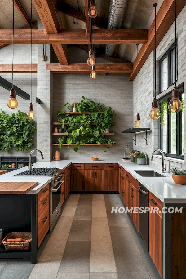 Natural Meets Industrial Allure Kitchen