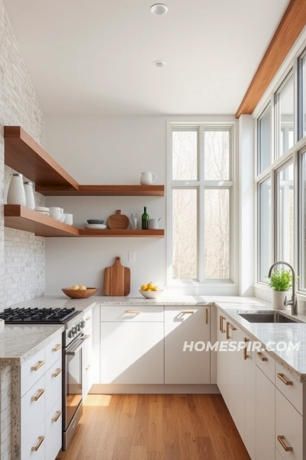 Natural Wood and Stone in Modern Kitchen