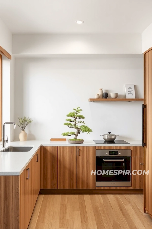 Nature-Inspired Serenity in Clean Line Kitchen