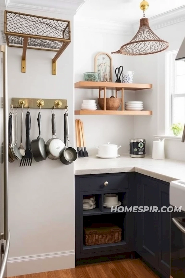 Nautical Net Hanging Rack for Kitchen