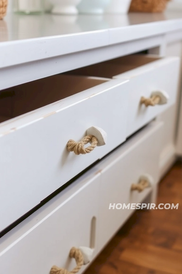 Nautical Rope and Driftwood Drawer Pulls