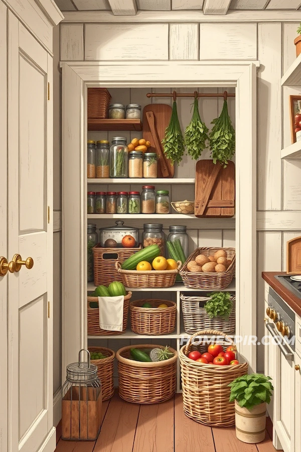 Nostalgic Kitchen Corner with Distressed Pantry