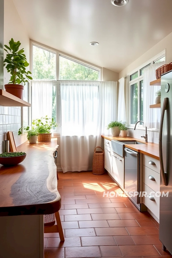 Nostalgic Mid-Century Kitchen with Natural Light