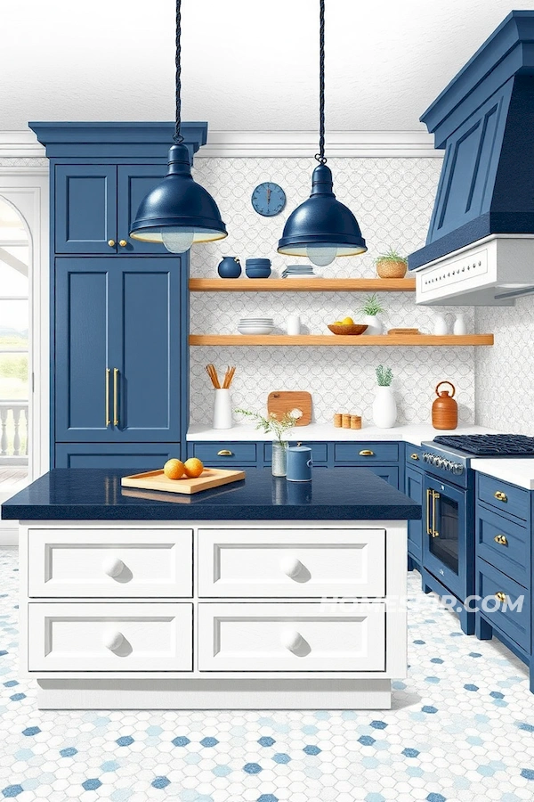 Ocean Hues in Laid-Back Kitchen Design