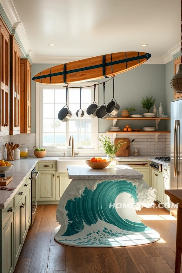 Ocean Inspired Countertops Meet Vintage Charm