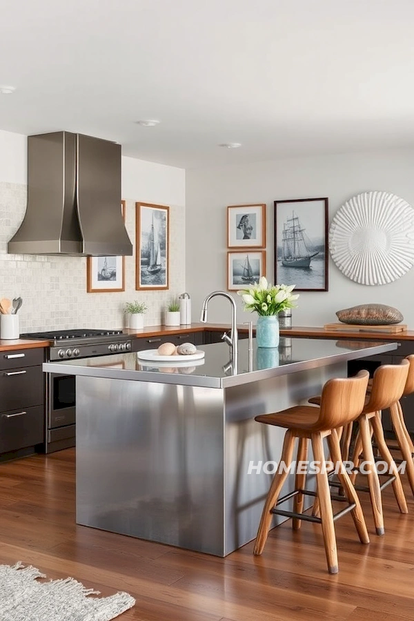 Ocean Wave Inspired Kitchen Cabinetry