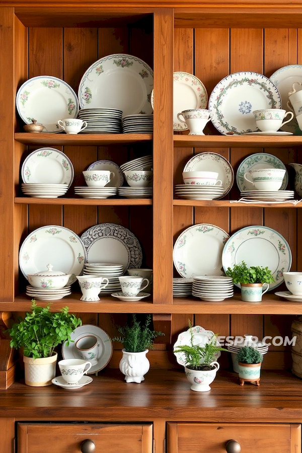 Open Shelving Heirloom Kitchen Display