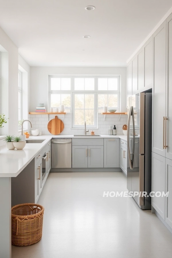 Open Space Beach Kitchen with Fiber Accents