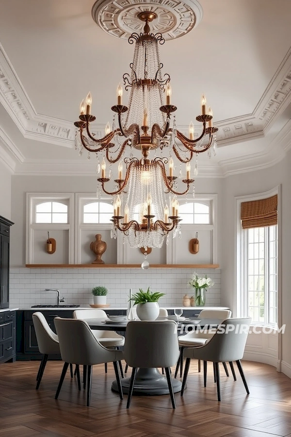 Opulent Lighting in Contemporary Kitchen Setting