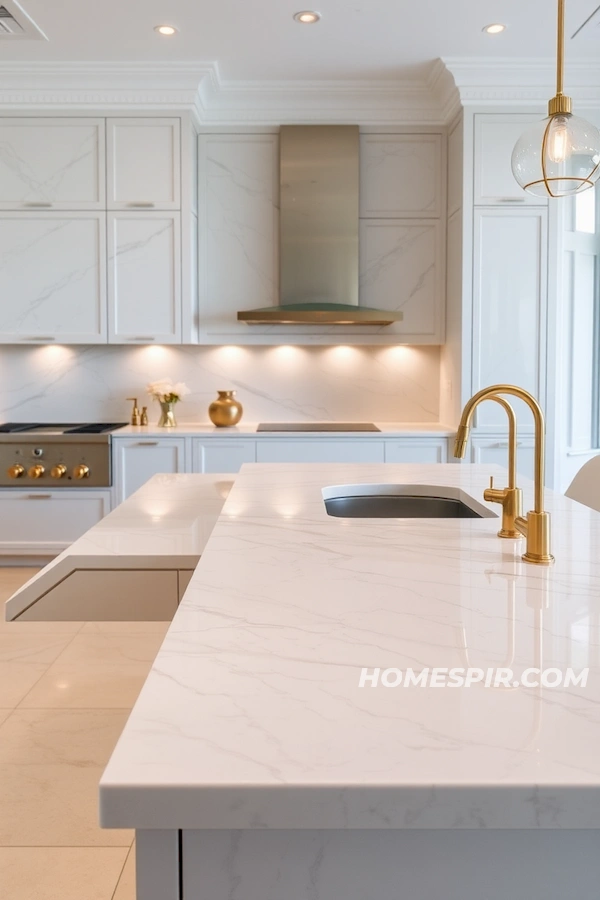 Opulent Marble Countertops in Luxury Kitchens