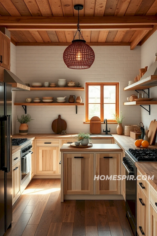 Organic Boho Kitchen with Reclaimed Wood Elements