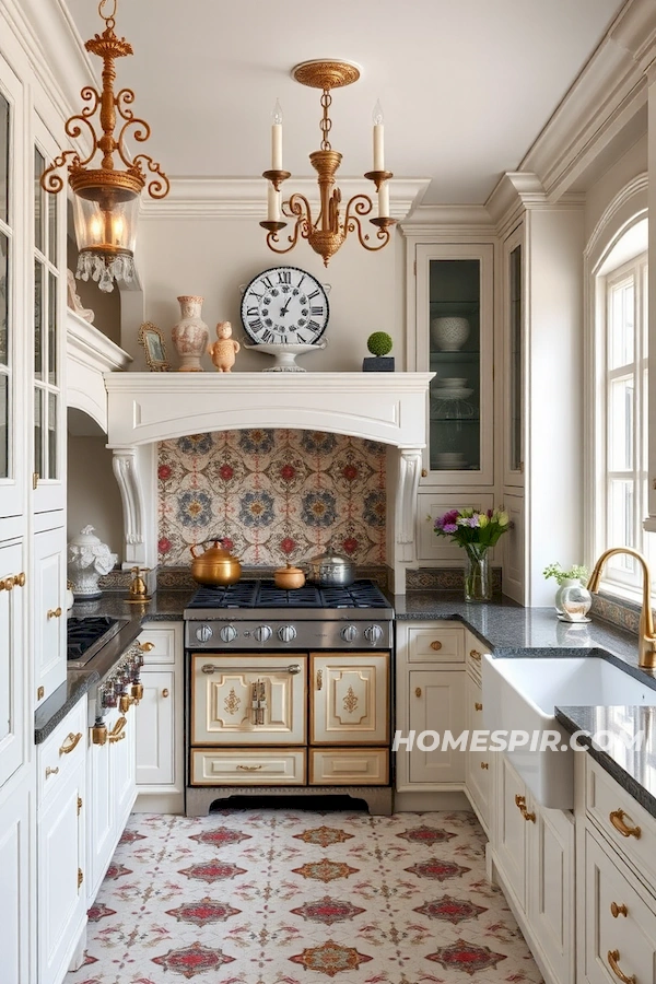 Ornate Vintage Style Kitchen Features