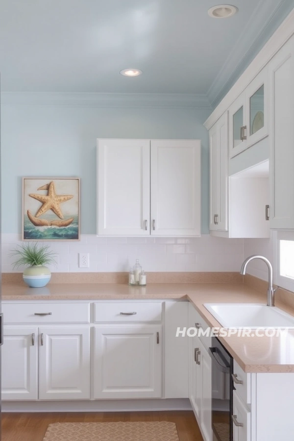 Pale Blue Ceiling Kitchen Touch