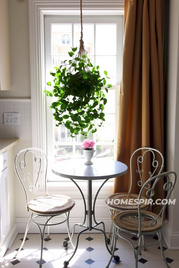 Parisian Bistro Breakfast Corner with Natural Light