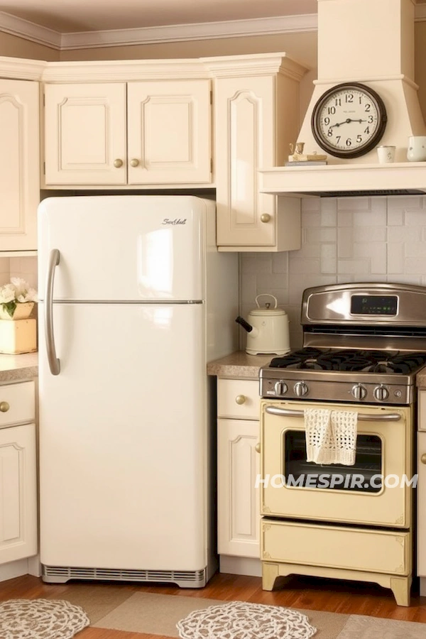 Pastel Cabinets and Antique Oven for Chic Style