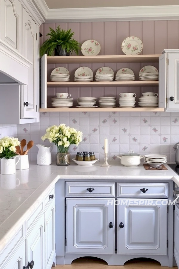 Pastel Hues in Cozy French Kitchen Design