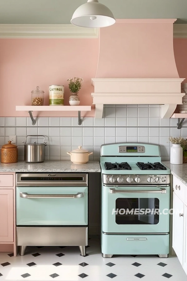 Pastel Hues in Retro Kitchen Design