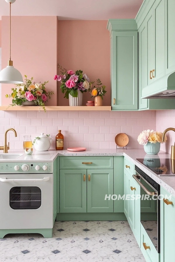 Pastel Modern Kitchen with Sophisticated Charm