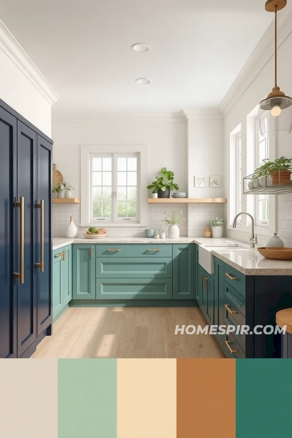 Pastel Palette Surf House Kitchen Glamorous Touch