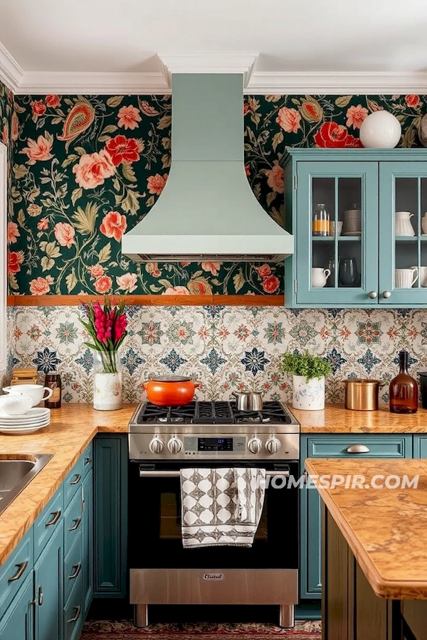 Patterned Wallpaper Vintage Style