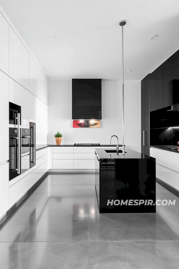 Polished Concrete Black Kitchen