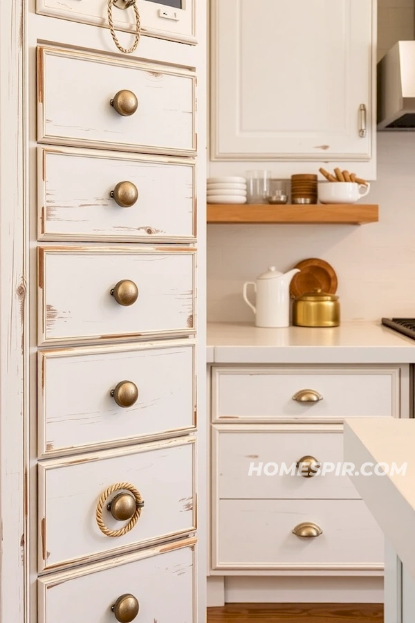 Porthole Knob Cabinetry in Beach Theme Kitchen