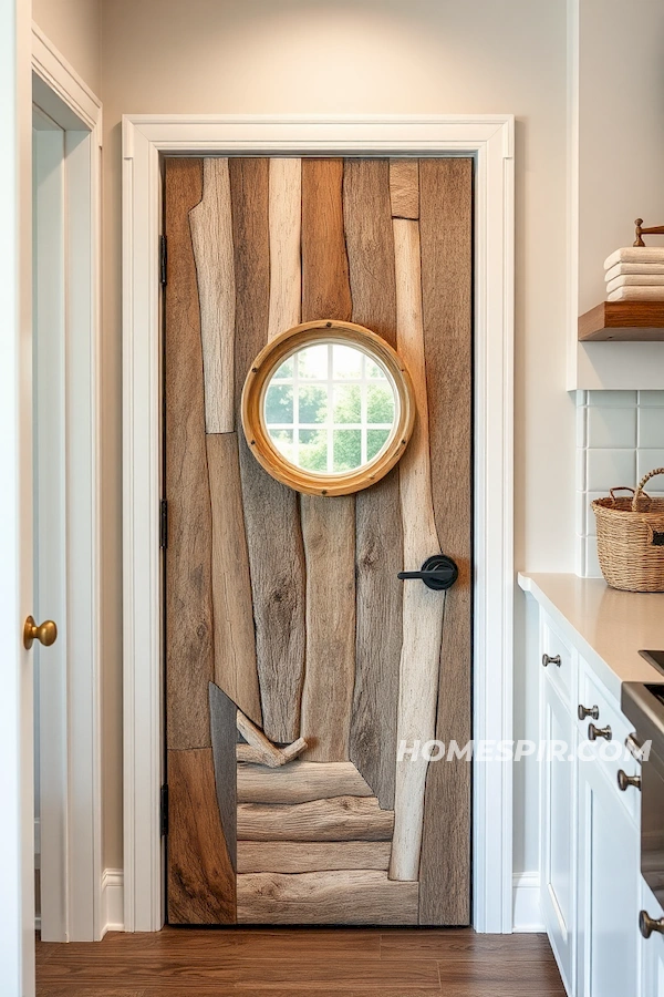 Porthole Window Driftwood Pantry Design