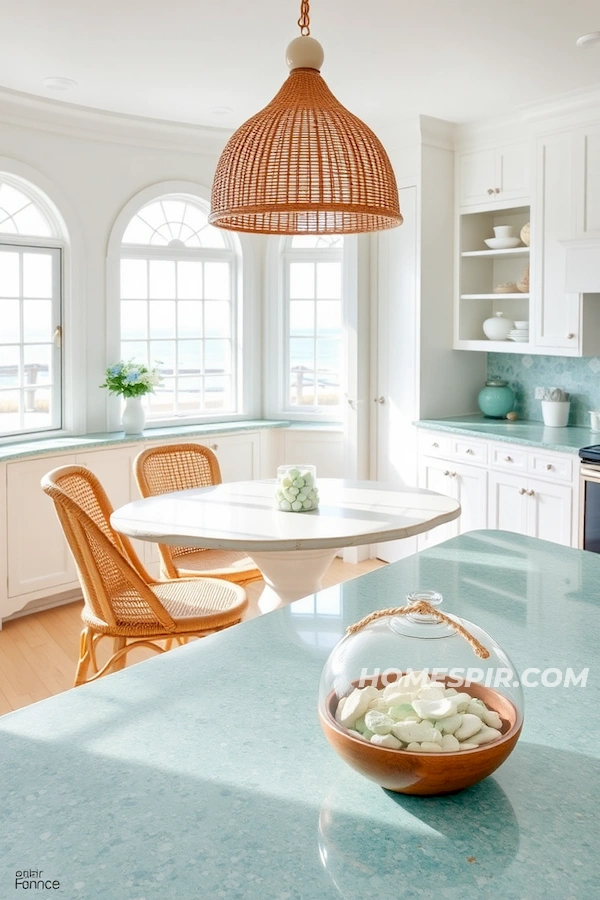 Porthole Windows in Coastal Kitchen