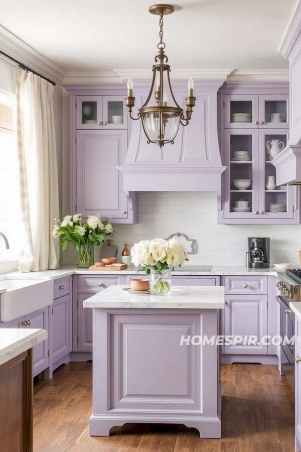 Provence-Inspired Kitchen with Lavender Highlights