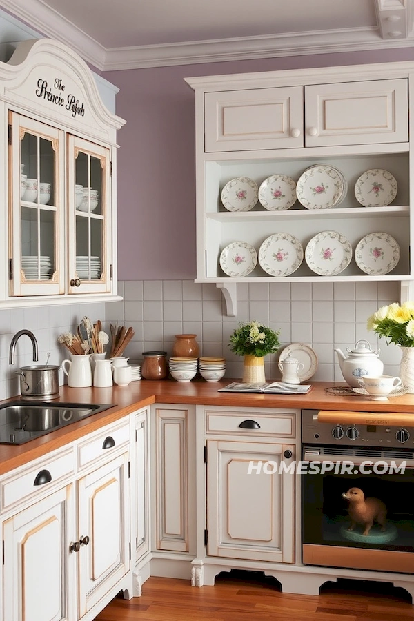 Provincial Touch in Charming Pastel Kitchen