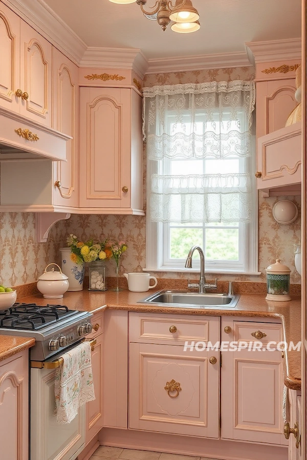 Quaint Elegance in Pink and Cream