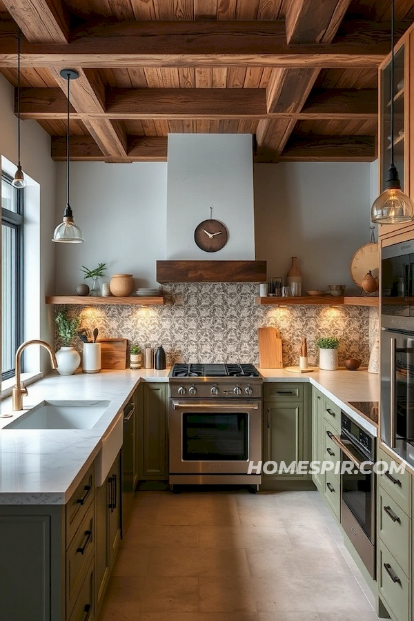 Reclaimed Wood and Mosaic Tiles in Eclectic Kitchens