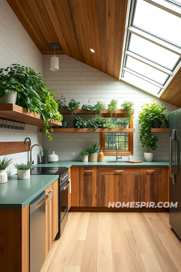 Reclaimed Wood Cabinets in Modern Kitchen