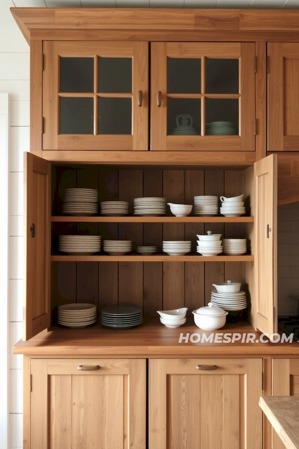 Reclaimed Wood Cabinets with Warm Tones