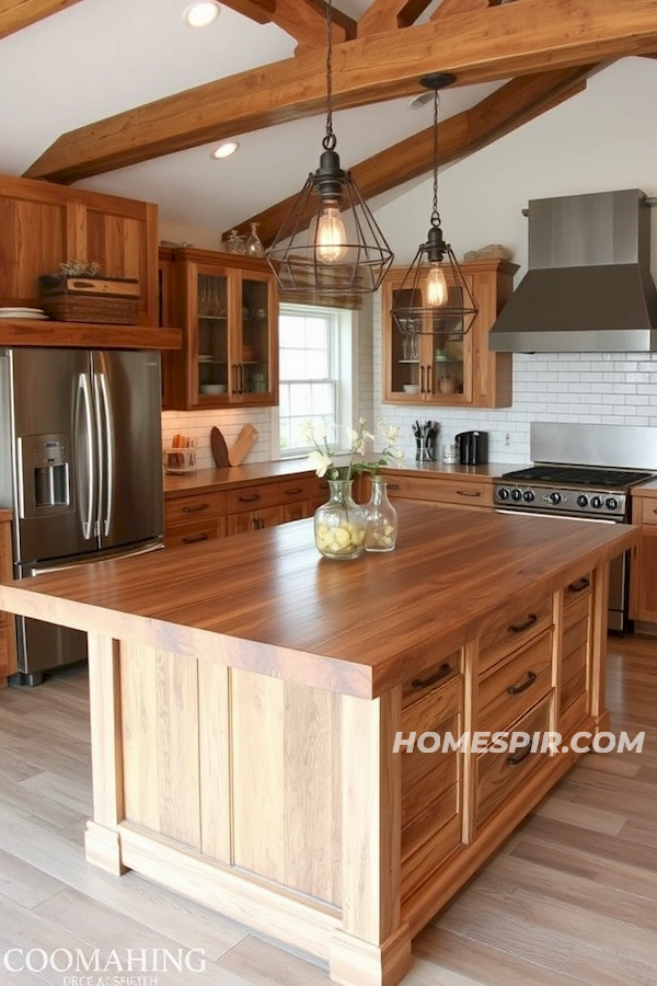 Reclaimed Wood Farmhouse Kitchen Island