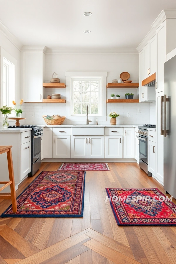 Reclaimed Wood Floor in Herringbone Pattern