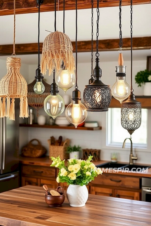 Recycled Glass Kitchen Lights