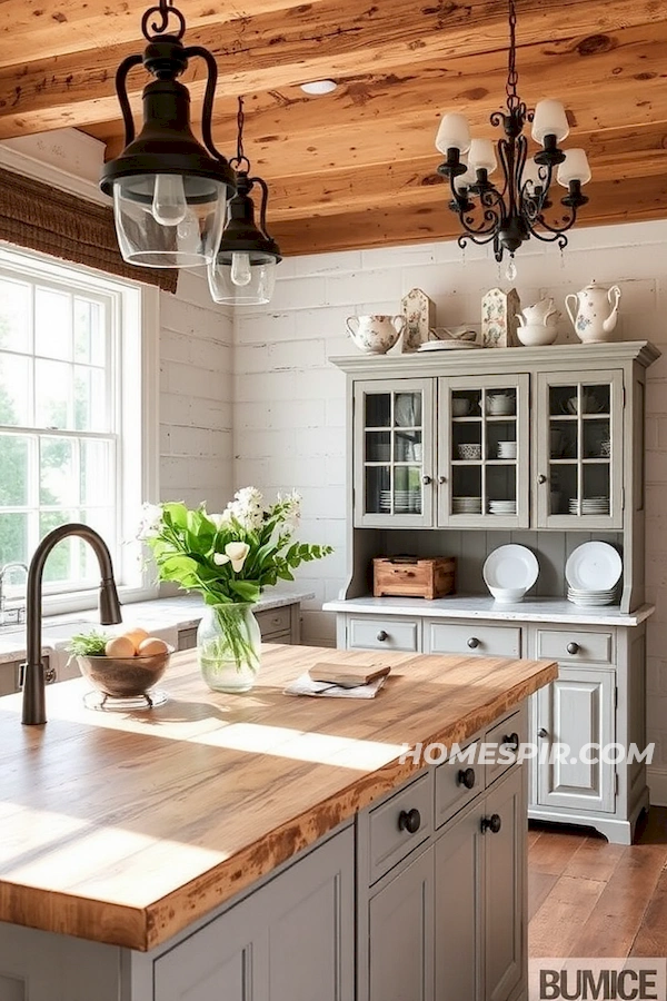 Refined Rustic Elegance in Shabby Kitchen