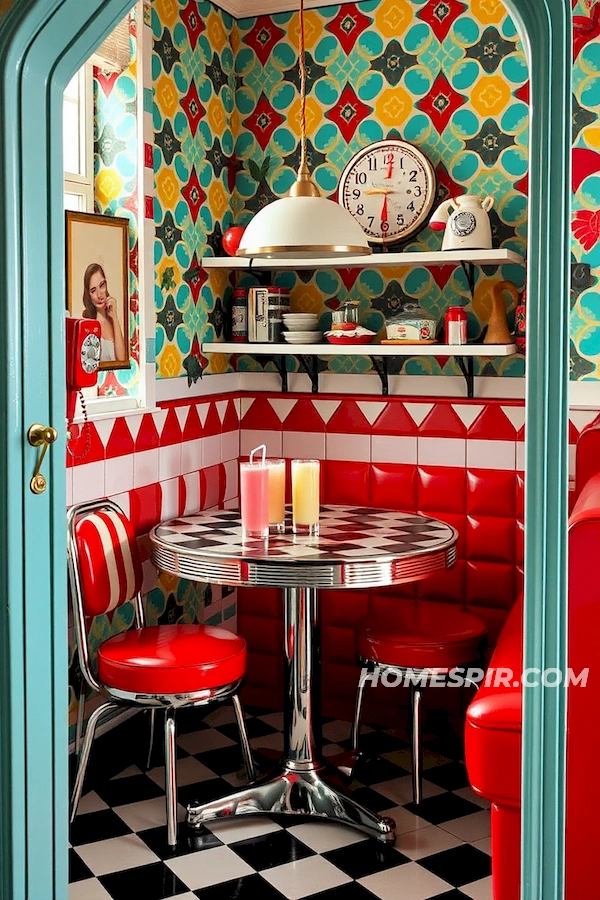 Retro Kitchen Nook with Playful Vibes