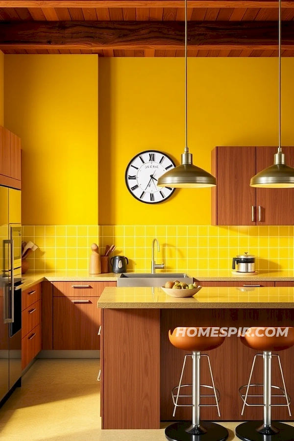 Retro Revival With Mustard Yellow Kitchen Hub