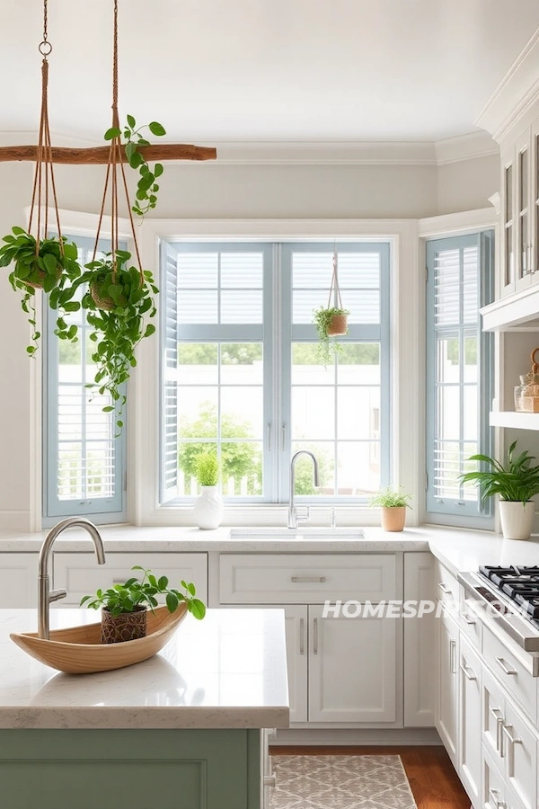 Rowboat Shaped Planters in Ocean Kitchen