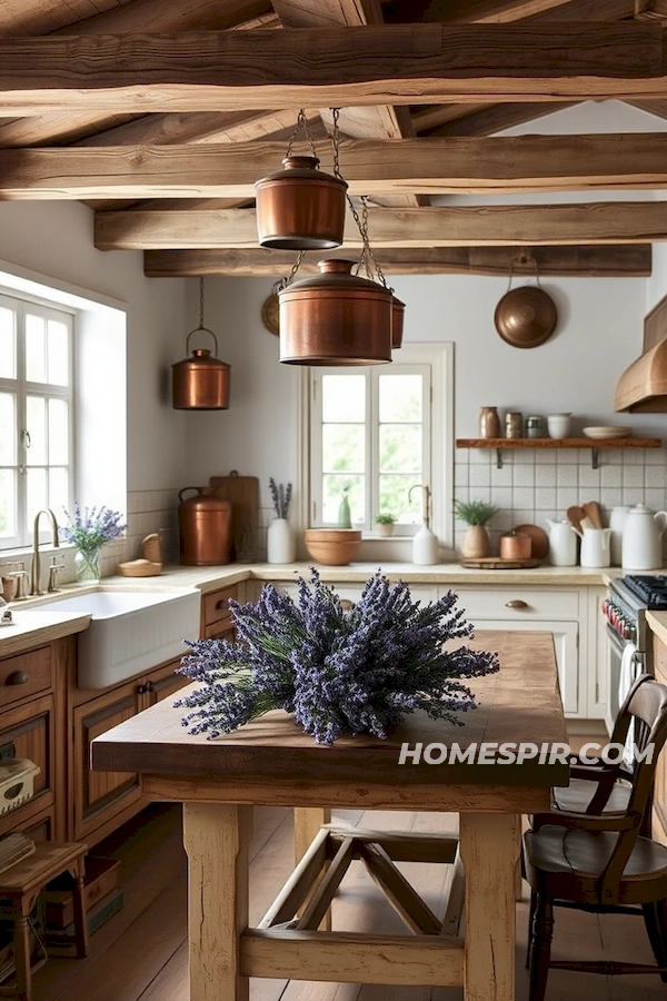 Rustic French Kitchen with Elegant Vintage Vibes