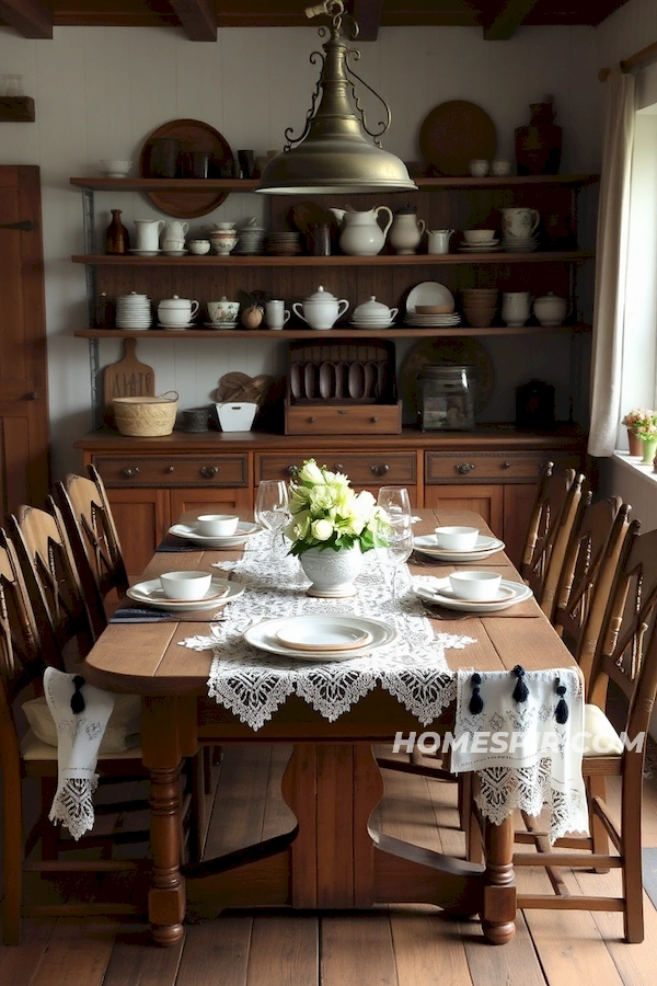 Rustic Kitchen Essentials Neatly Arranged